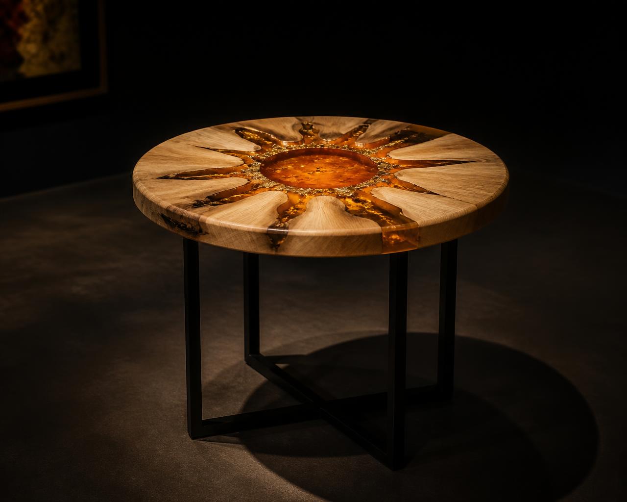 Table d'appoint en résine — Solstice